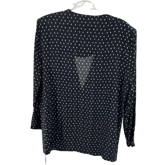 Ali Miles vtg lightweight blazer art to wear polka dots rayon 12 USA colorful - Picture 2 of 10